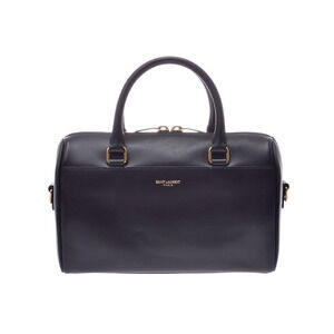 Saint Laurent Duffle Black Calfskin Handbag PARIS